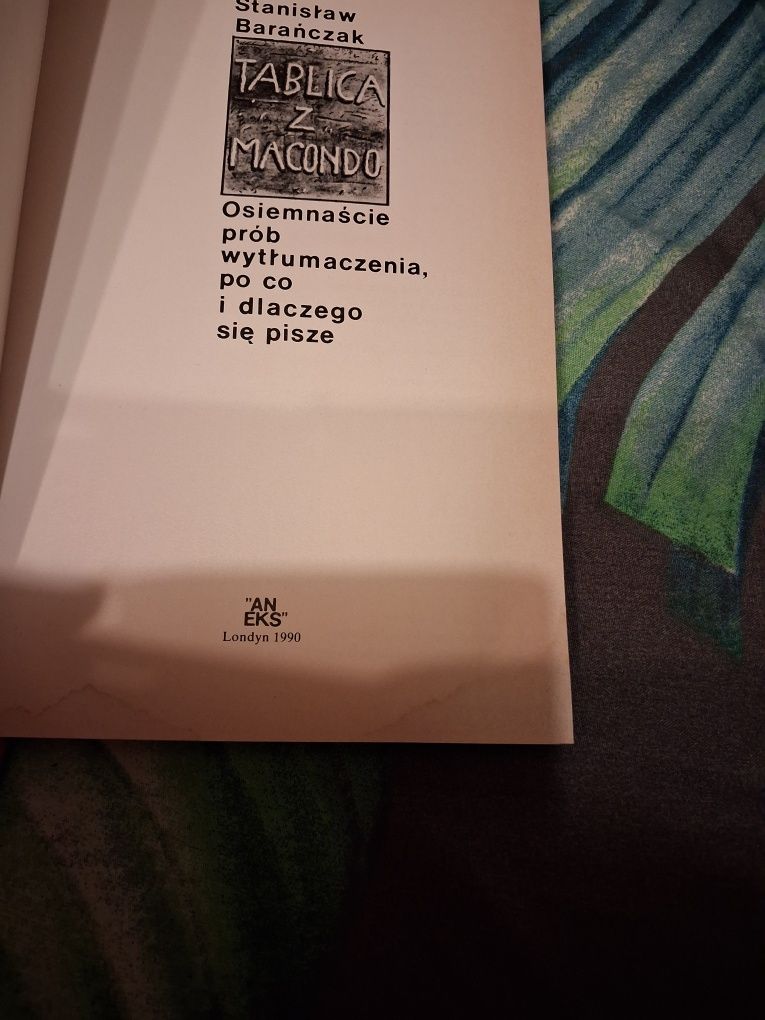 Tablica z Macondo, Stanisław Barańczak
