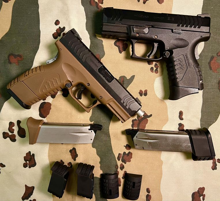 Airsoft WE duas pistolas XDM