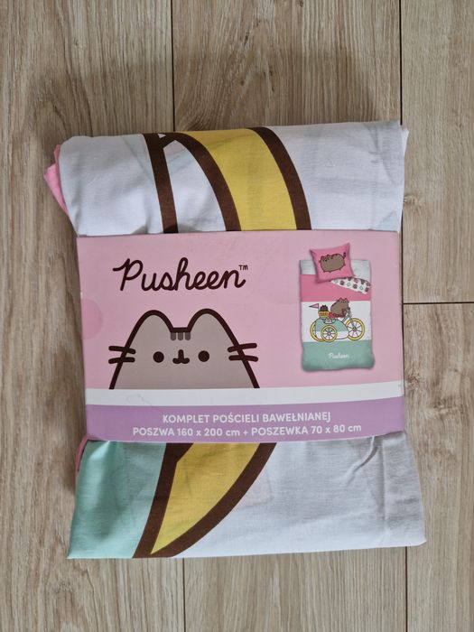 Pościel pusheen r. 160x200, 70x80 bawełniana dziewczęca