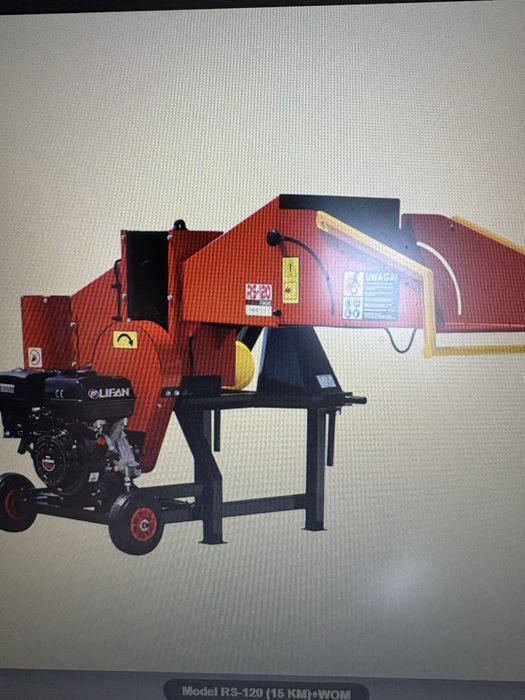 Rębak na Wom i silnik spalinowy Rs 120+Wom