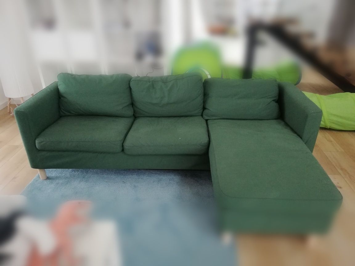 Sofa ikea parup 3 osobowa vissle zielona kanapa