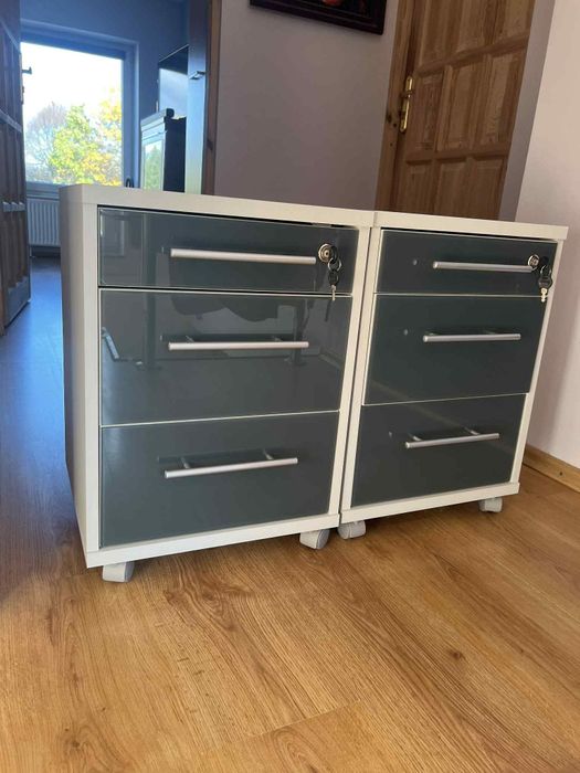 Komoda pod biurko, szafka nocna, meble Black Red White