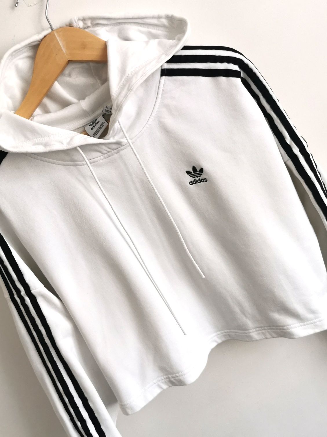 Adidas bluza sportowa damska logowana bawełna ovesize