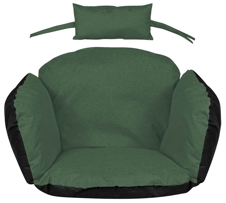 Poduszka ogrodowa 112x113 cm na krzesło wiszące bocianie gniazdo zielo