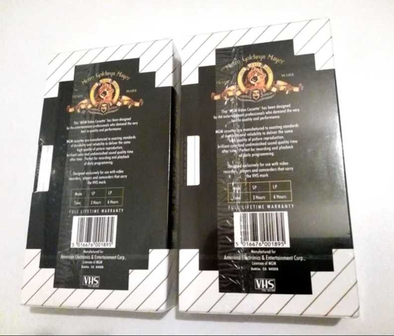 2x Cassetes Metro Goldwyn Mayer VHS E-180 -Seladas