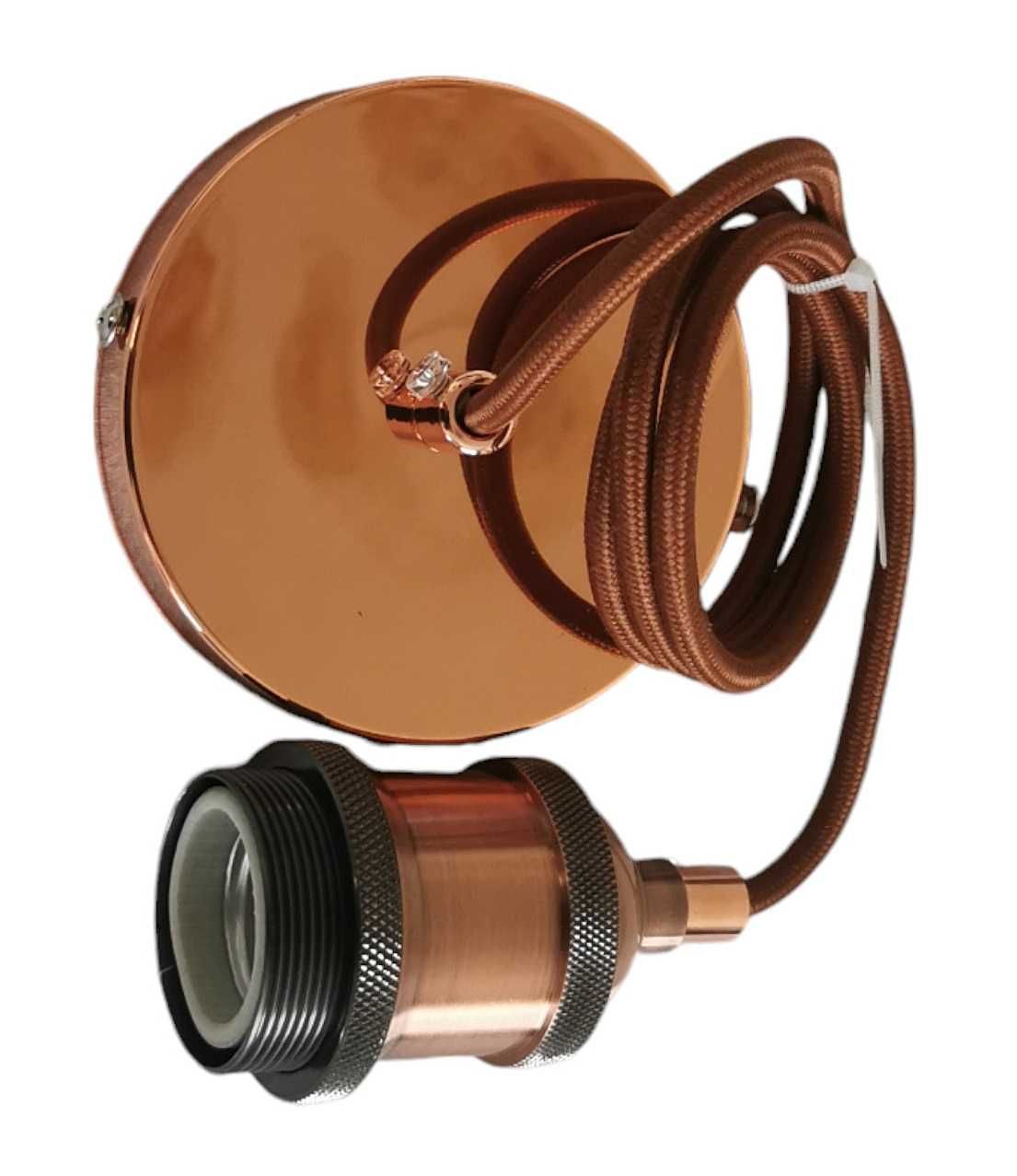 Lampy retro 2 szt z kablem + ciepłe żółte 2 szt żarówki E27 dekoracje