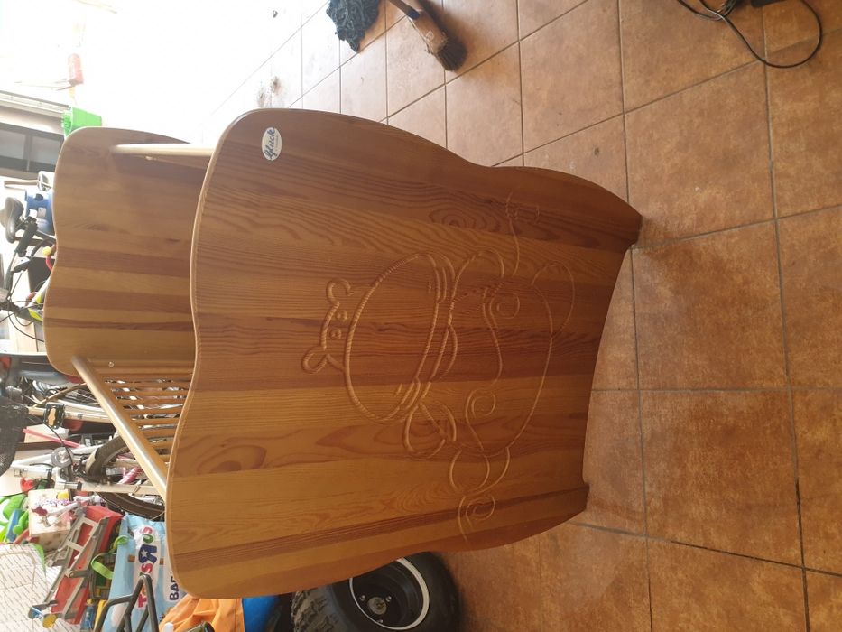 Łóżeczko drewniane sosnowe 120x60