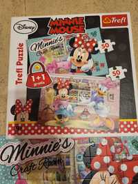 Puzzle 2x50 elementów Myszka Minnie