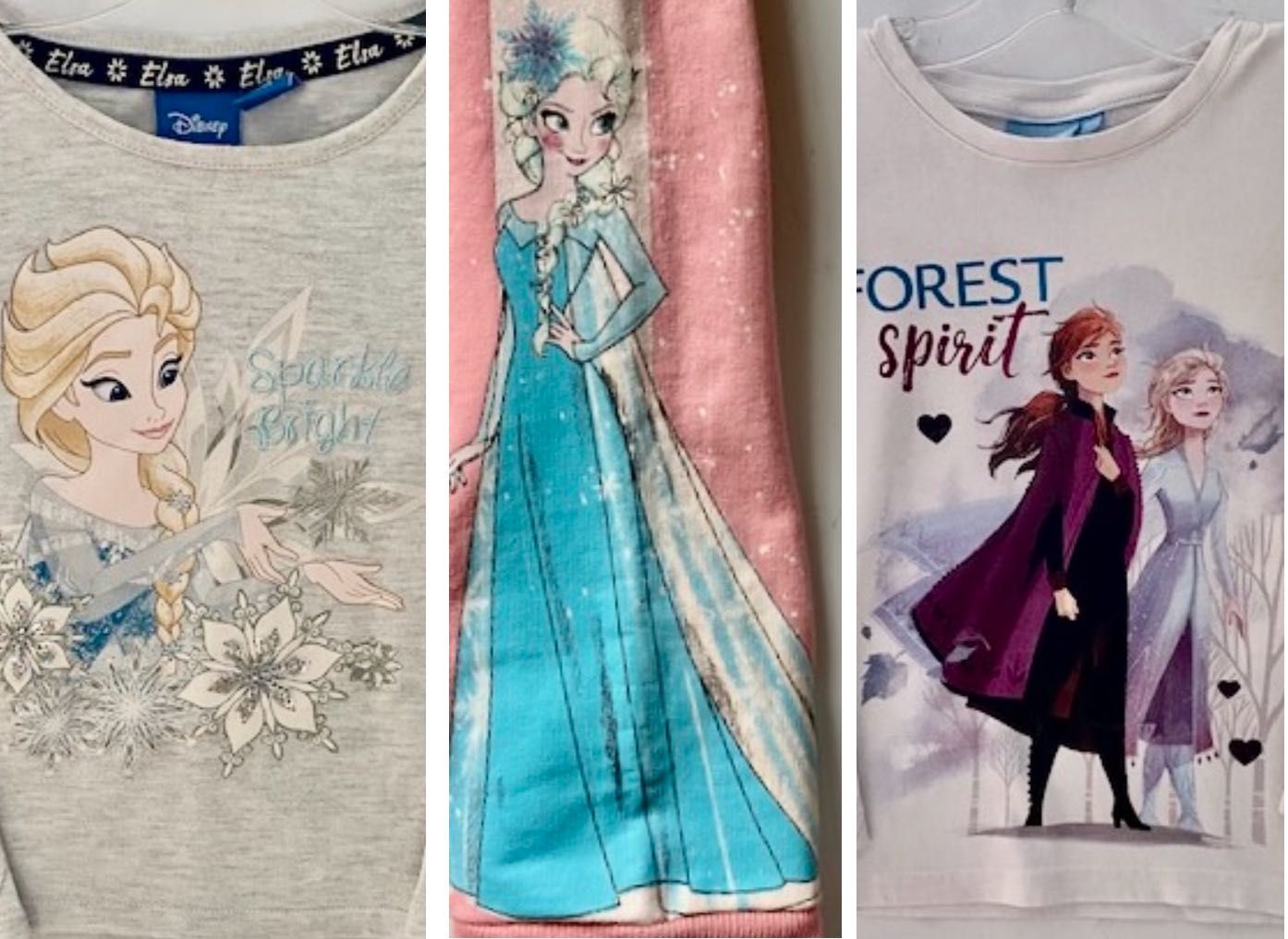 Elsa, Elza, Frozen Kraina Lodu ZESTAW spodnie NOWE i 2 koszulki gratis