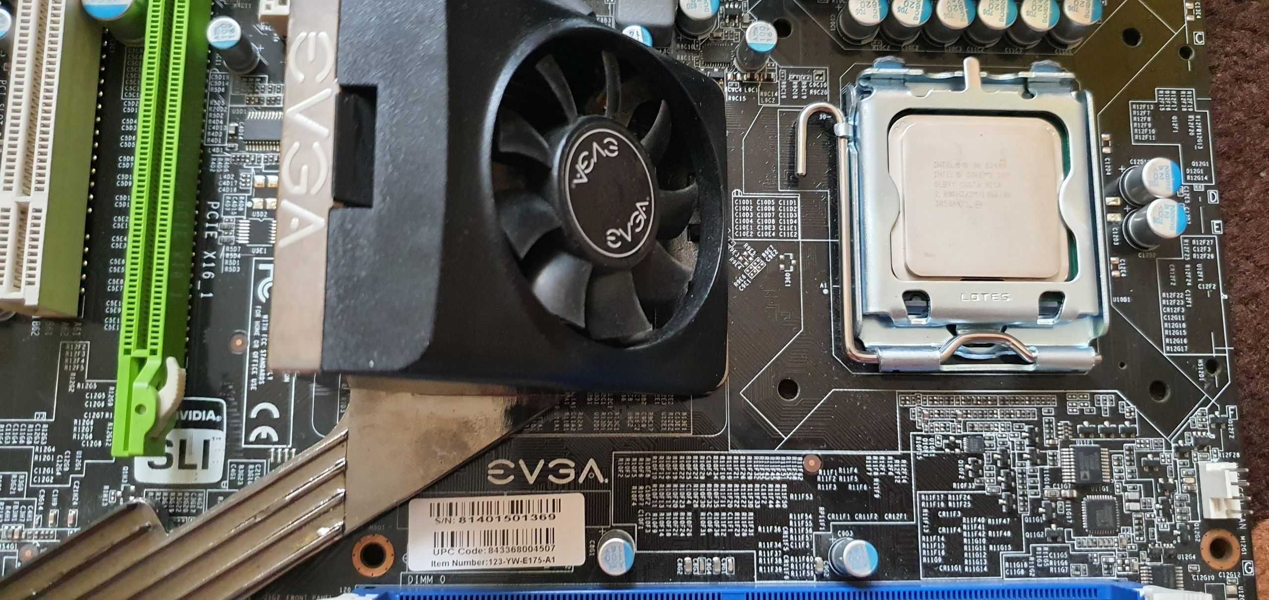 Porządny (prawie) retro zestaw płyta główna EVGA 750i SLI + C2D E7400