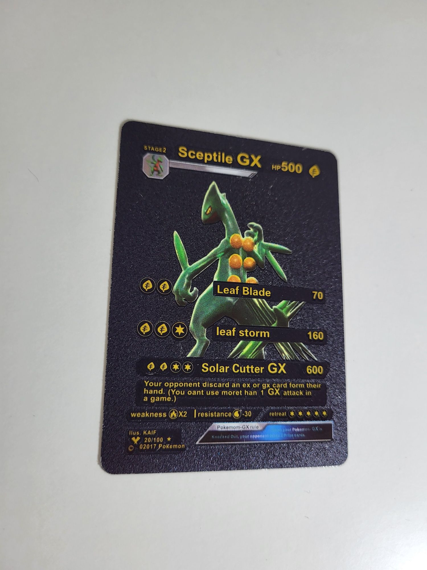 Karta pokemon Sceptile czarna edycja