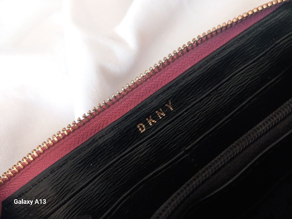 DKNY duży portfel damski skóra cielęca