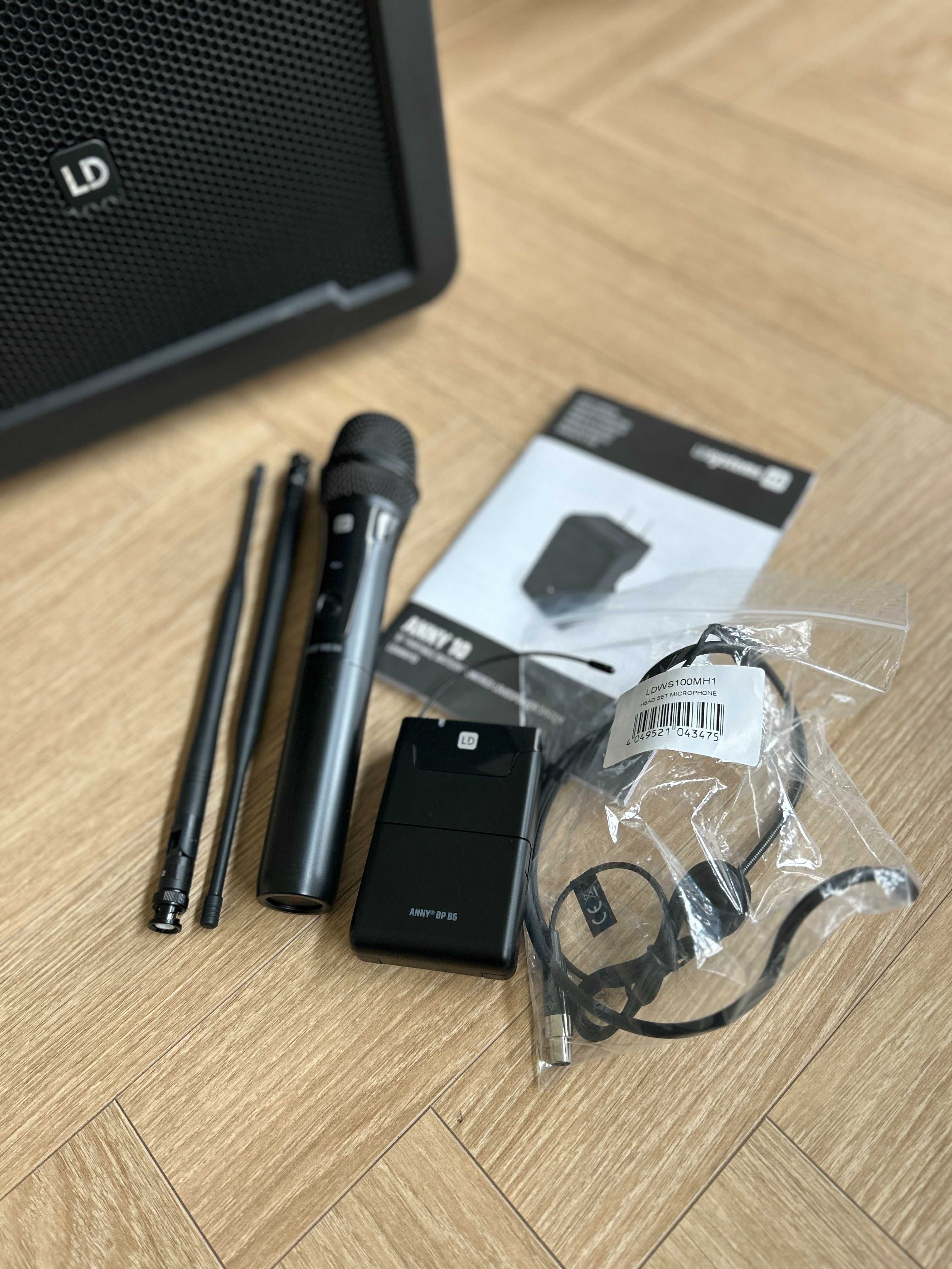 LD ANNY 10 głośnik Bluetooth z akumulatorem MIKROFONY karaoke fitness