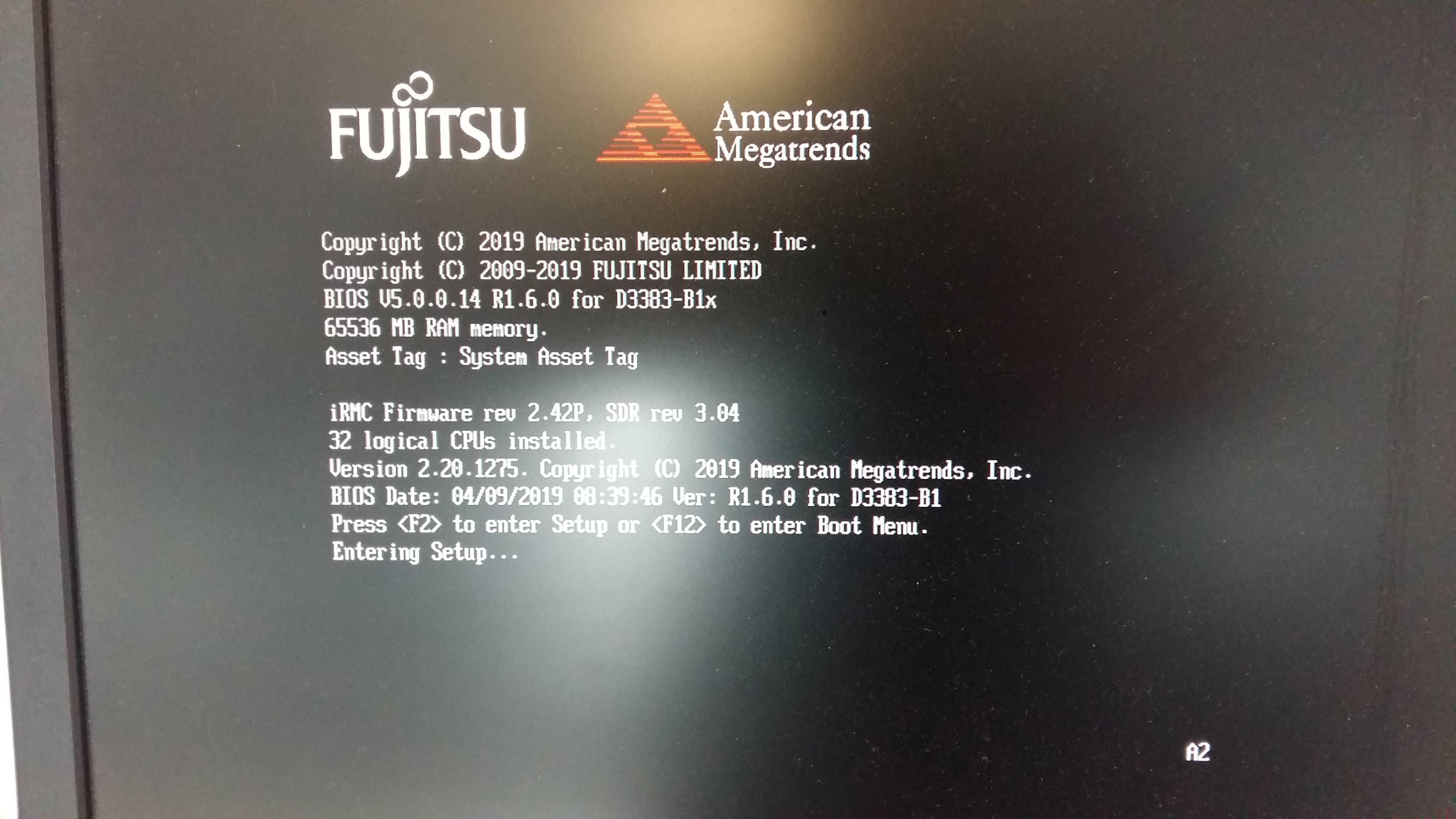 Serwer Fujitsu Primergy RX2530 M5 z roku 2019.