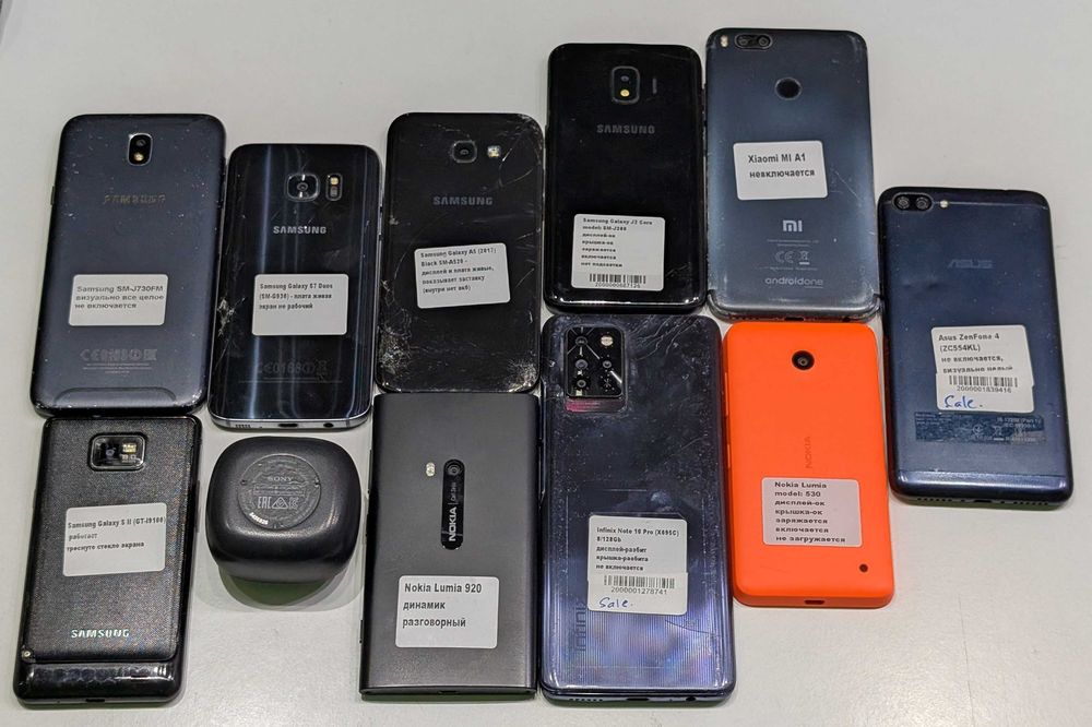 Смартфоны Xiaomi/Samsung/Nokia/Asus/Infinix  на запчасти  (на разбор)