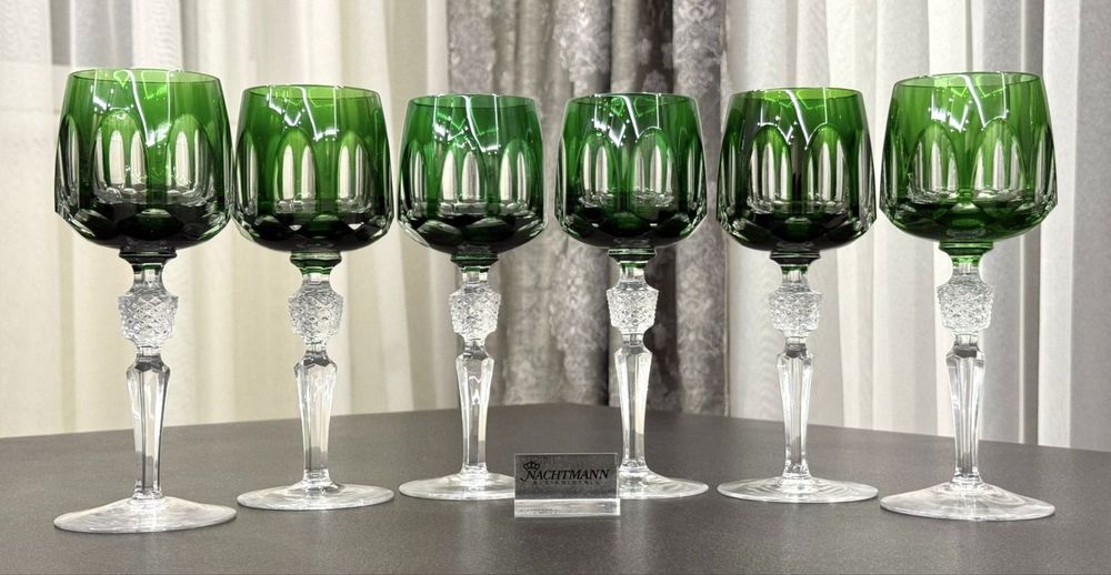 Хрустальные фужеры для вина Nachtmann серия Antika GDR Германия