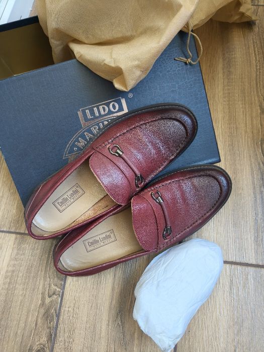 Продам туфлі лофери чоловічі Lido Marinozzi, шкіра