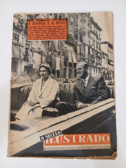 O século ilustrado rainha isabel em portugal porto 1957 raro