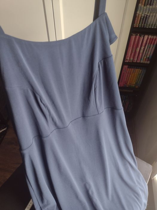 Wyprzedaż granatowa sukienka Bonprix 48 50 elegancka wesele komunia