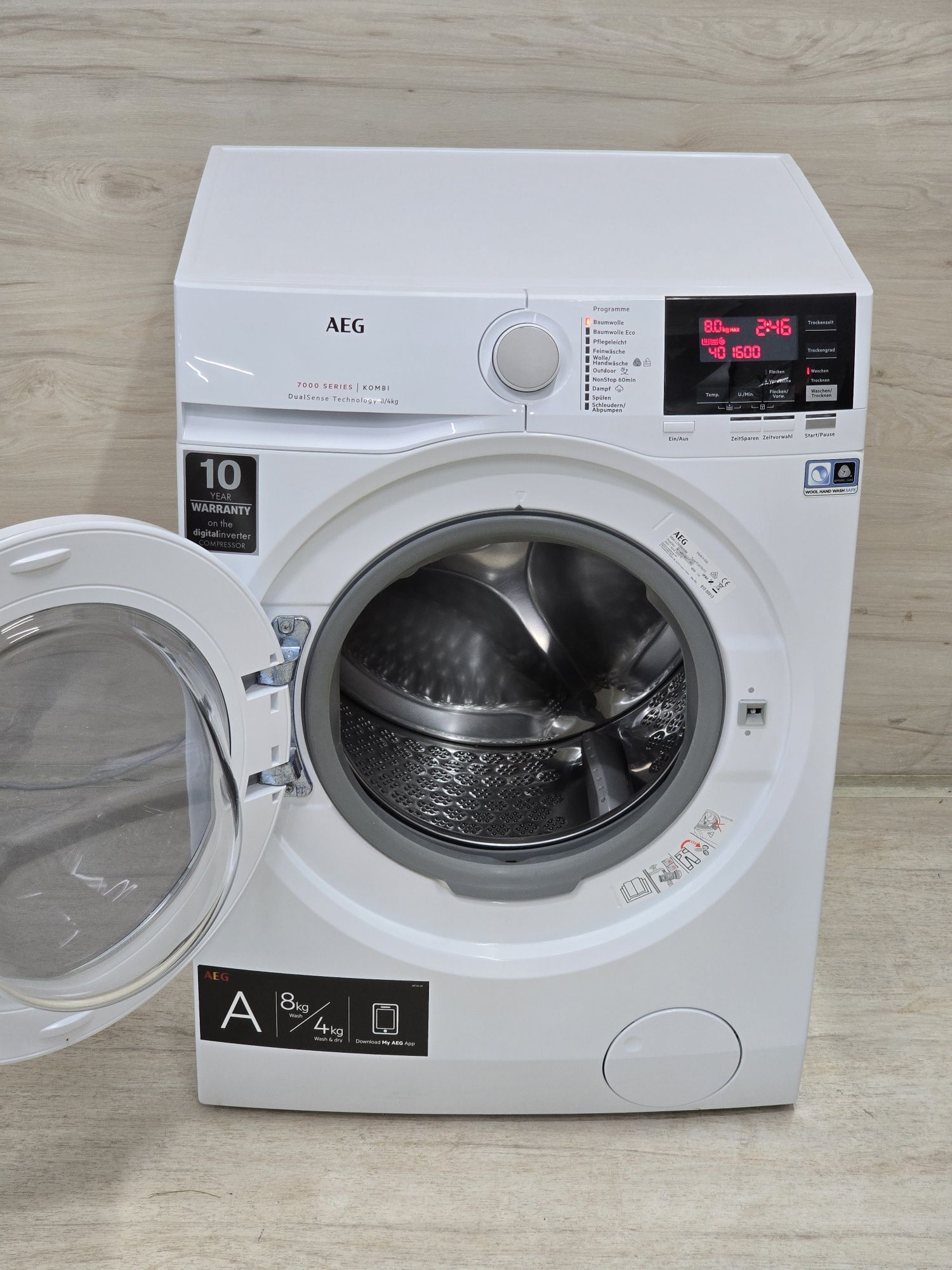 Топ.2в1 Пральна+Сушильна машина AEG 7000series 8/4кг Пар глибина 50см