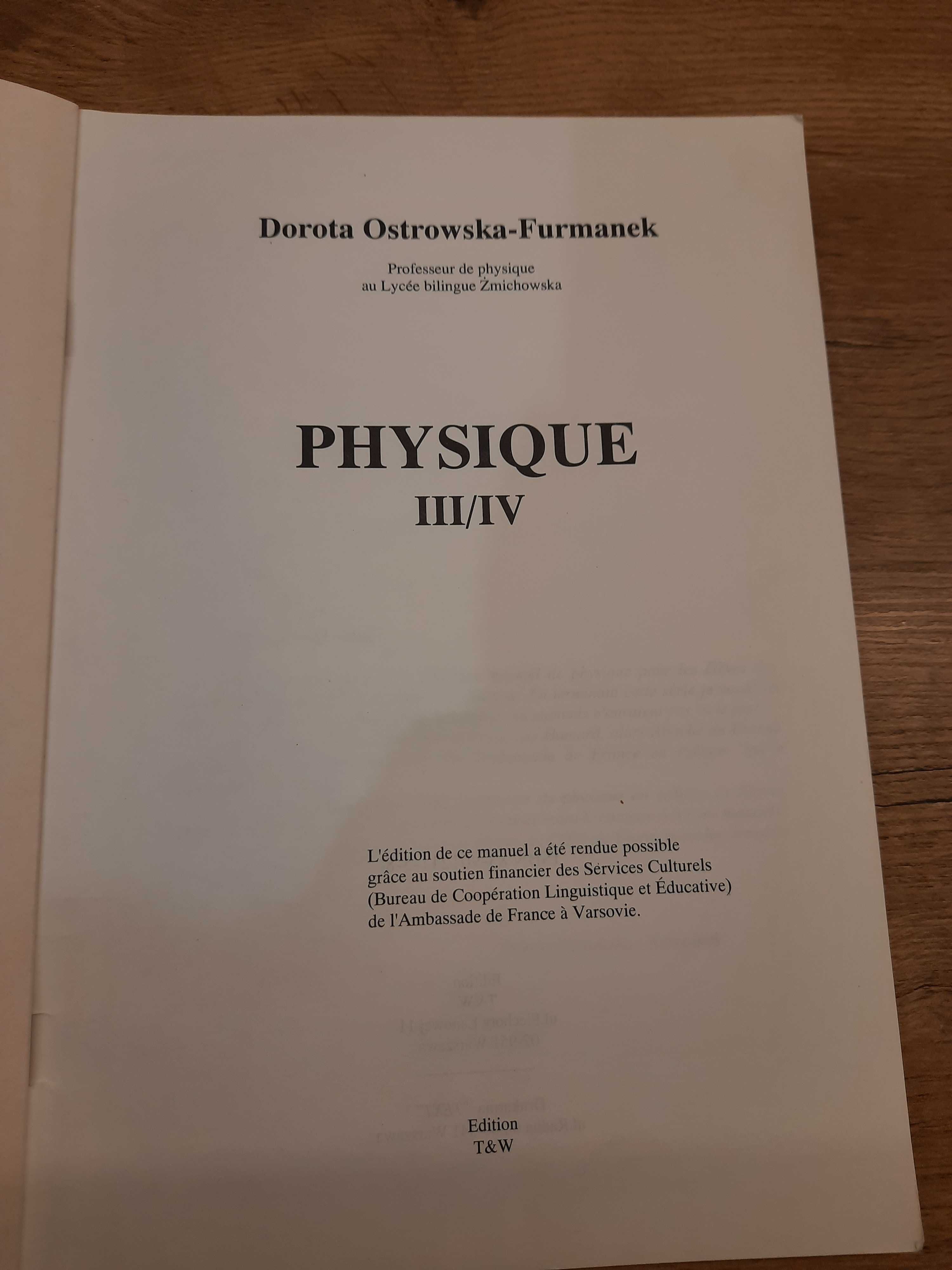 Podręcznik do fizyki w języku francuskim (poziom liceum)