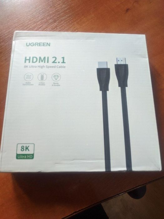 Ugreen HD140 HDMI 2.1 кабель 8К 3D 48Gbps HDR длина 2 метра
