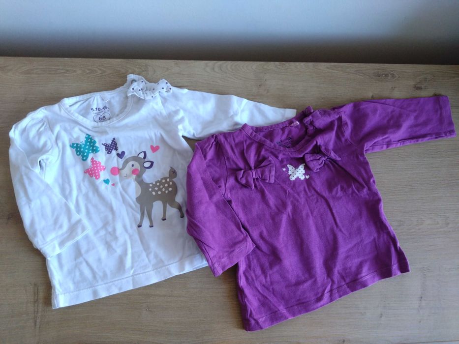 Komplet bluzek długi rękaw 68 5.10.15