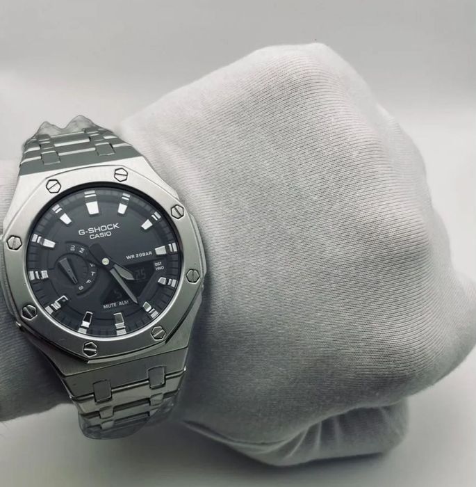 Наручные оригинальные часы Casio GA-2100H Custom Металические