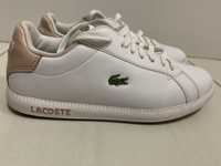 Białe sneakersy damskie Lacoste 39 tenisówki trampki