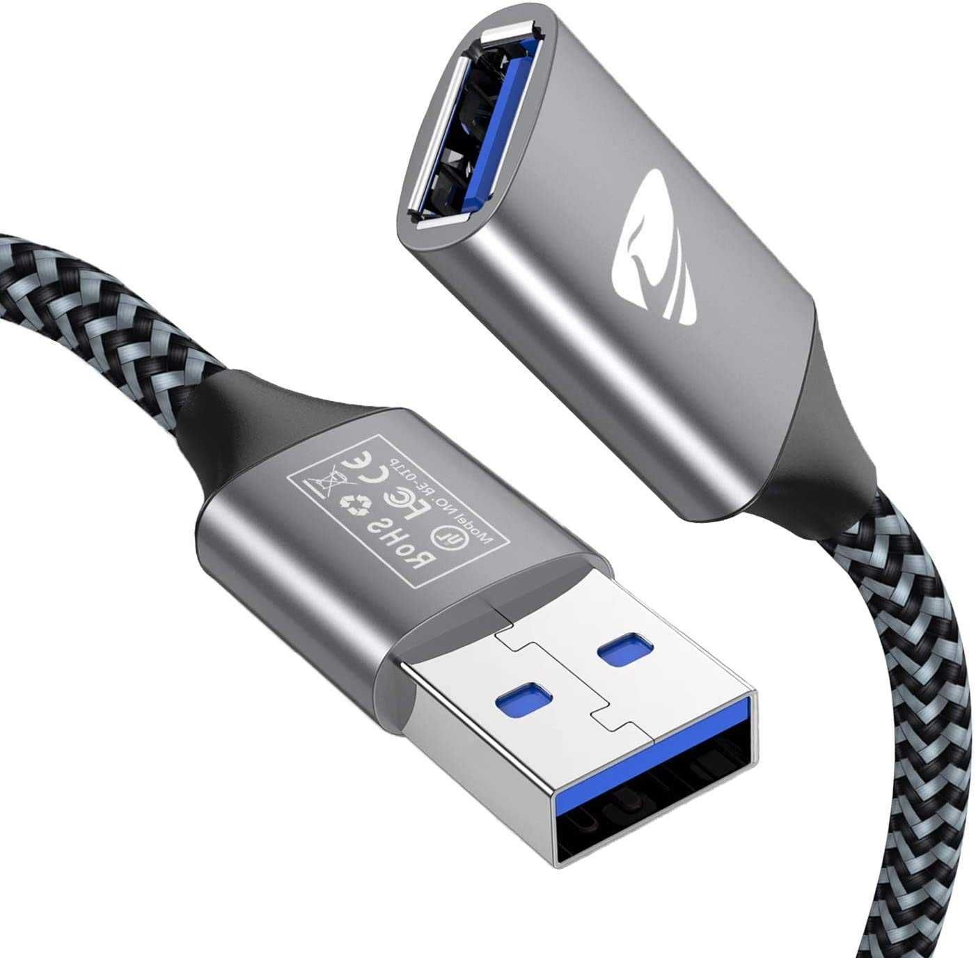 Przedłużacz USB 3.0, 3M USB 3.0 A męski na żeński Nylonowy