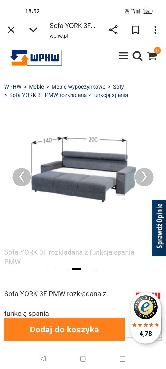 Duża sofa do salonu