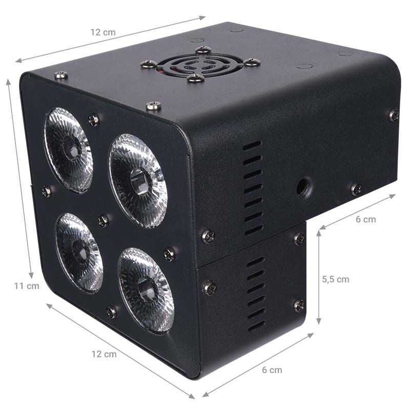 Reflektor PAR LED 4x15 W RGBW Strobo DMX Kratownic Tower Mix kolorów