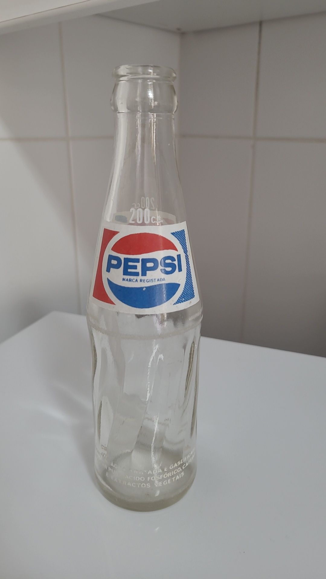 Garrafa antiga de Pepsi-Cola pirogravada, 200cc
