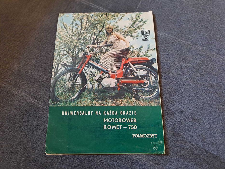 2x oryginalna reklama plakat z PRL- ROMET 750 i KOMAR SPORT lata 70-te