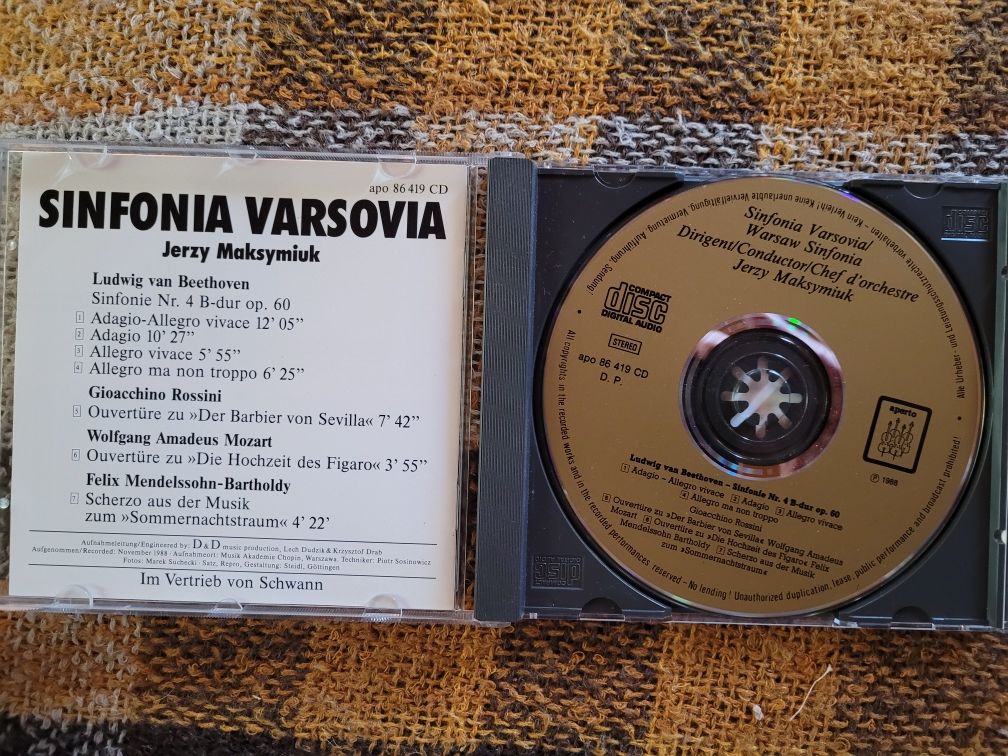 CD Sinfonia Varsovia dyr.J.Maksymiuk 1988 D&D Music Poland