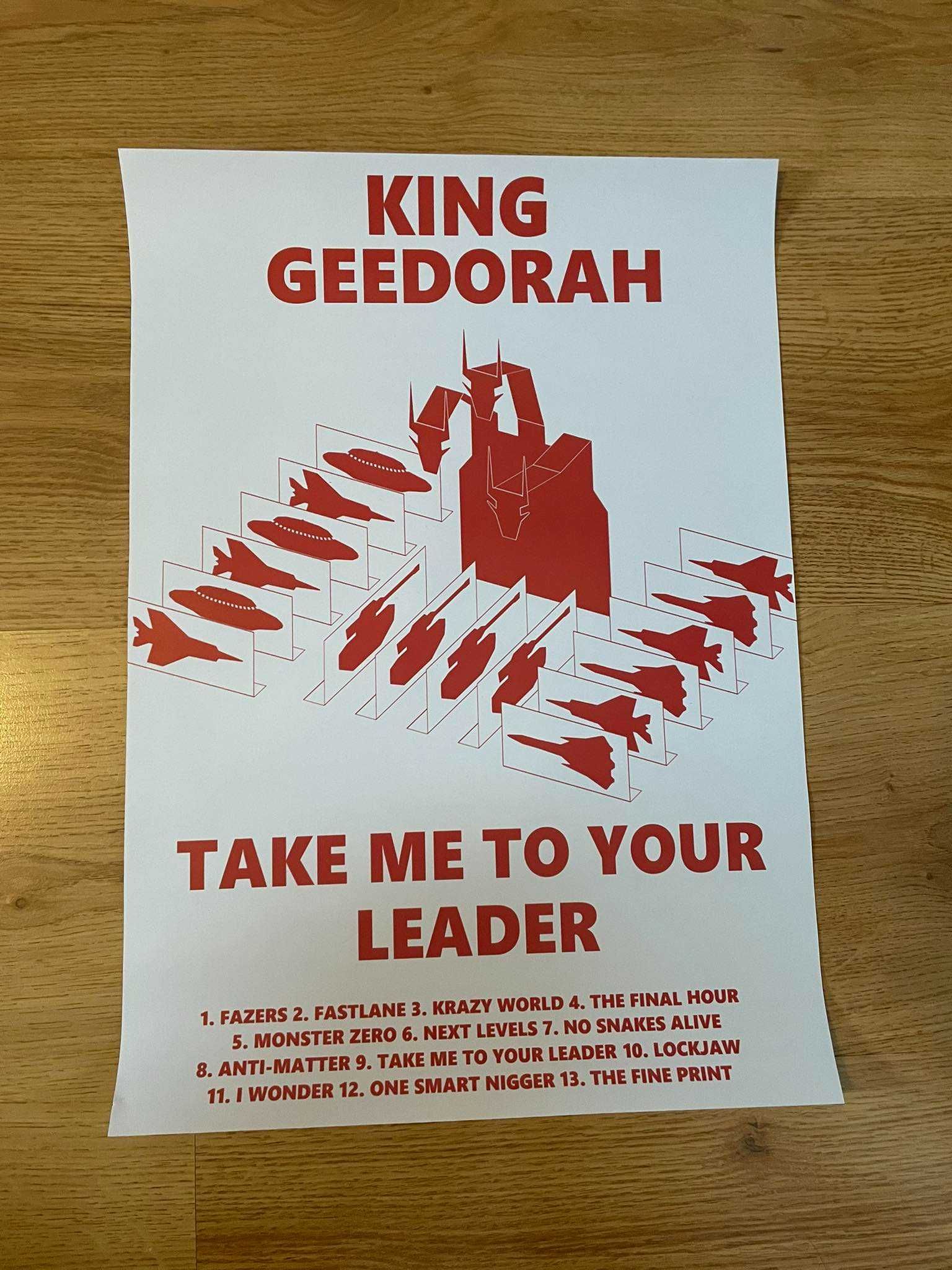 Plakat king geedorah - take me to your leader