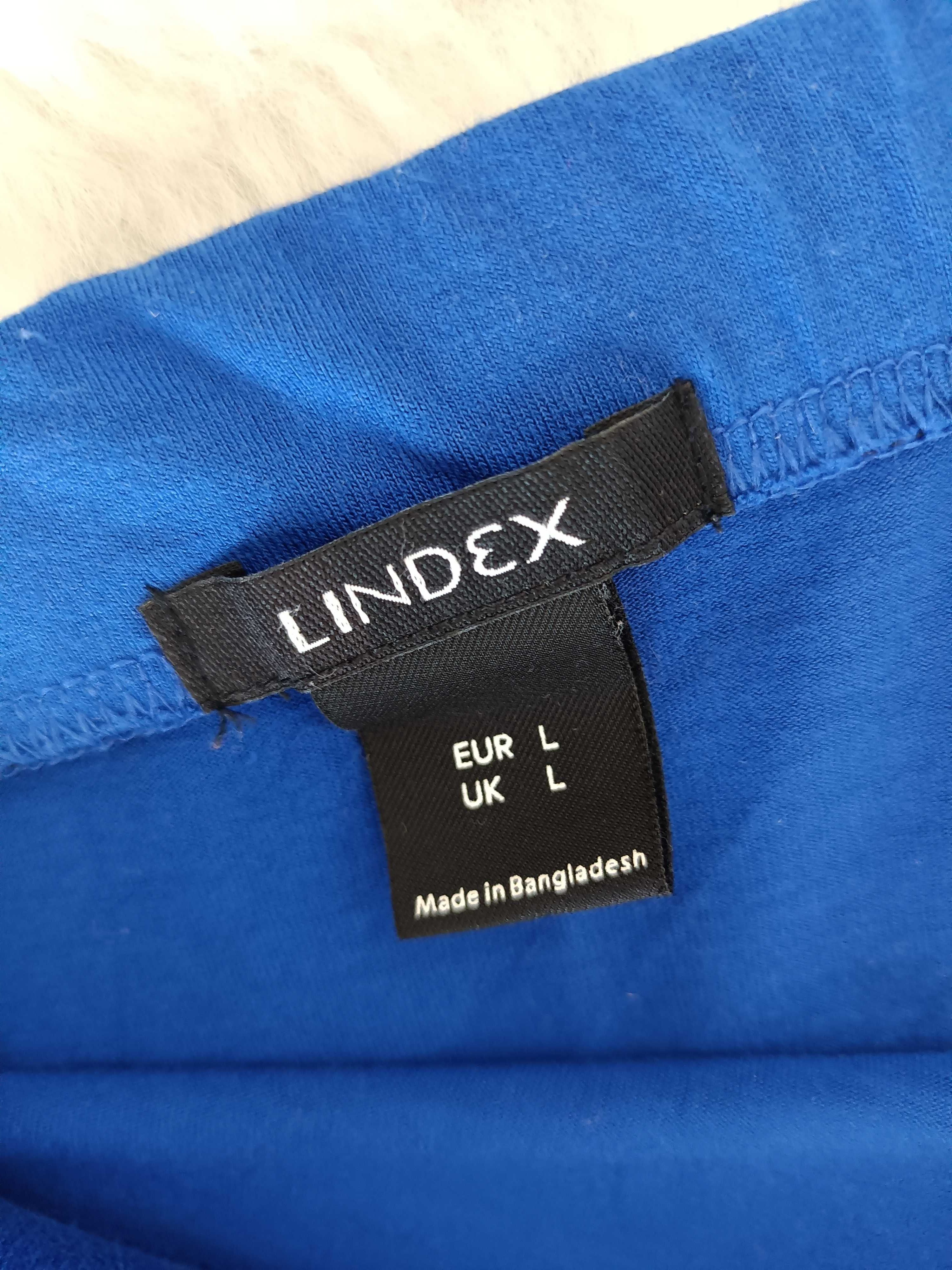 piękna chabrowa spódnica z rozcięciem L XL
