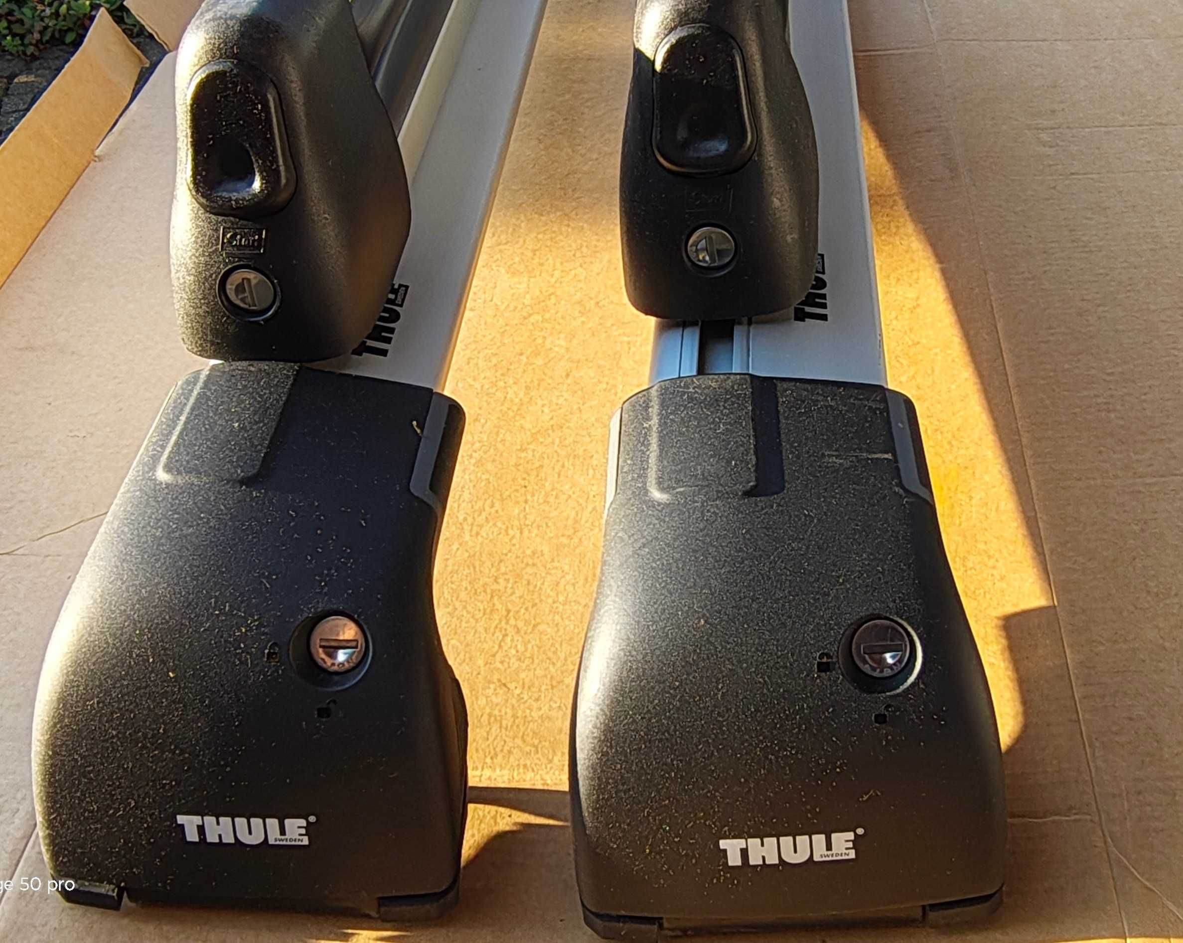 THULE _ Aluminiowy Bagażnik z Uchwytami na Narty lub Snowboard