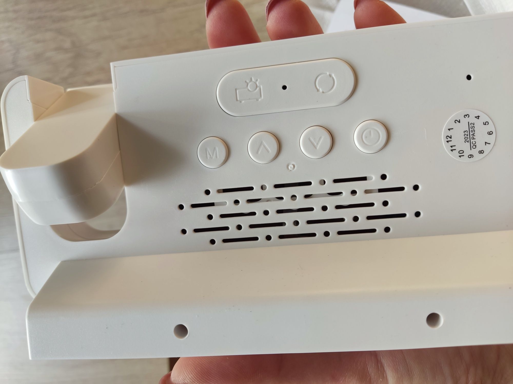 Zegar lustrzany LED z projektorem Budzik ładowany USB