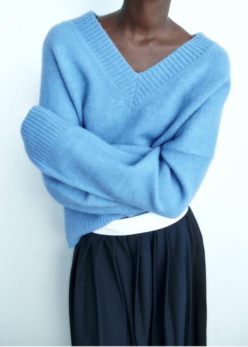 Светр zara S блакитний