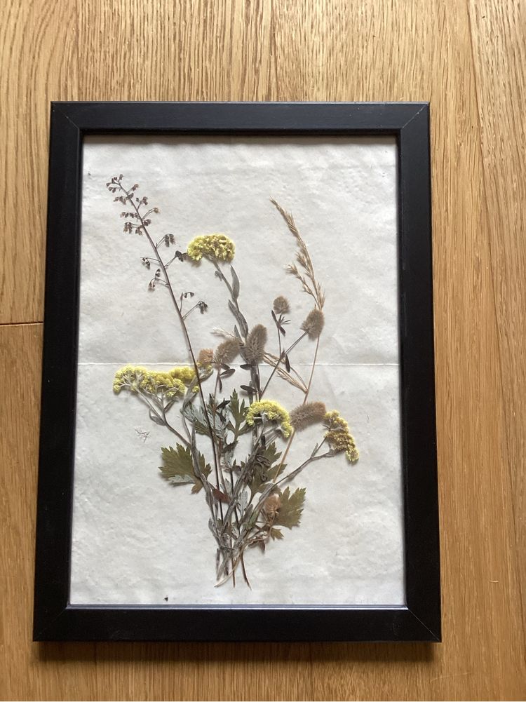 Kompozycja, obraz z suszonych kwiatów, DIY