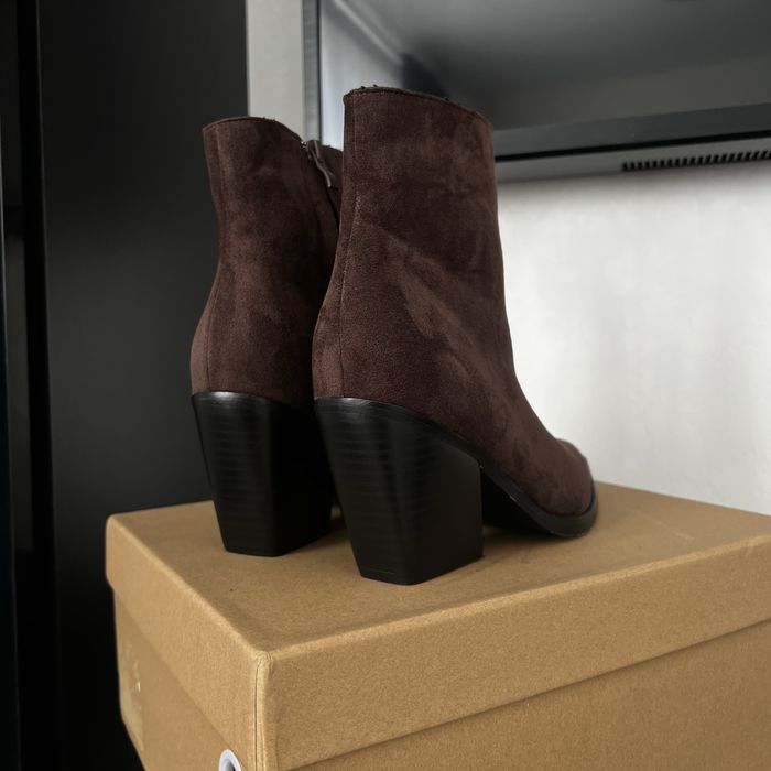 Стильні шоколадні козаки / шоколадні ковбойки / коричневі козаки