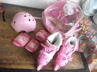 Conjunto de patins Hello Kitty