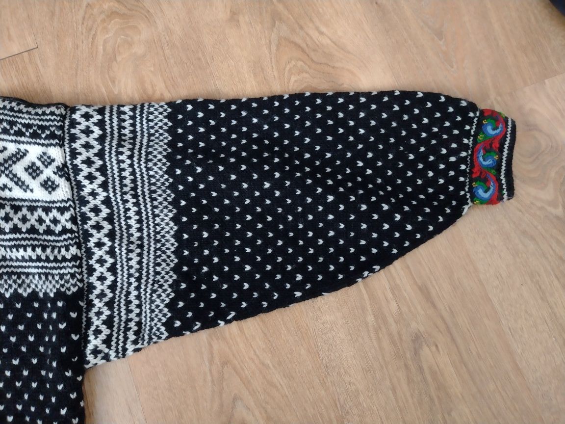 Vintage retro sweter męski rozpinany kardigan