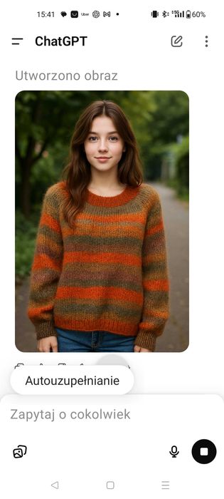 Sweterek damski ręcznie zrobiony