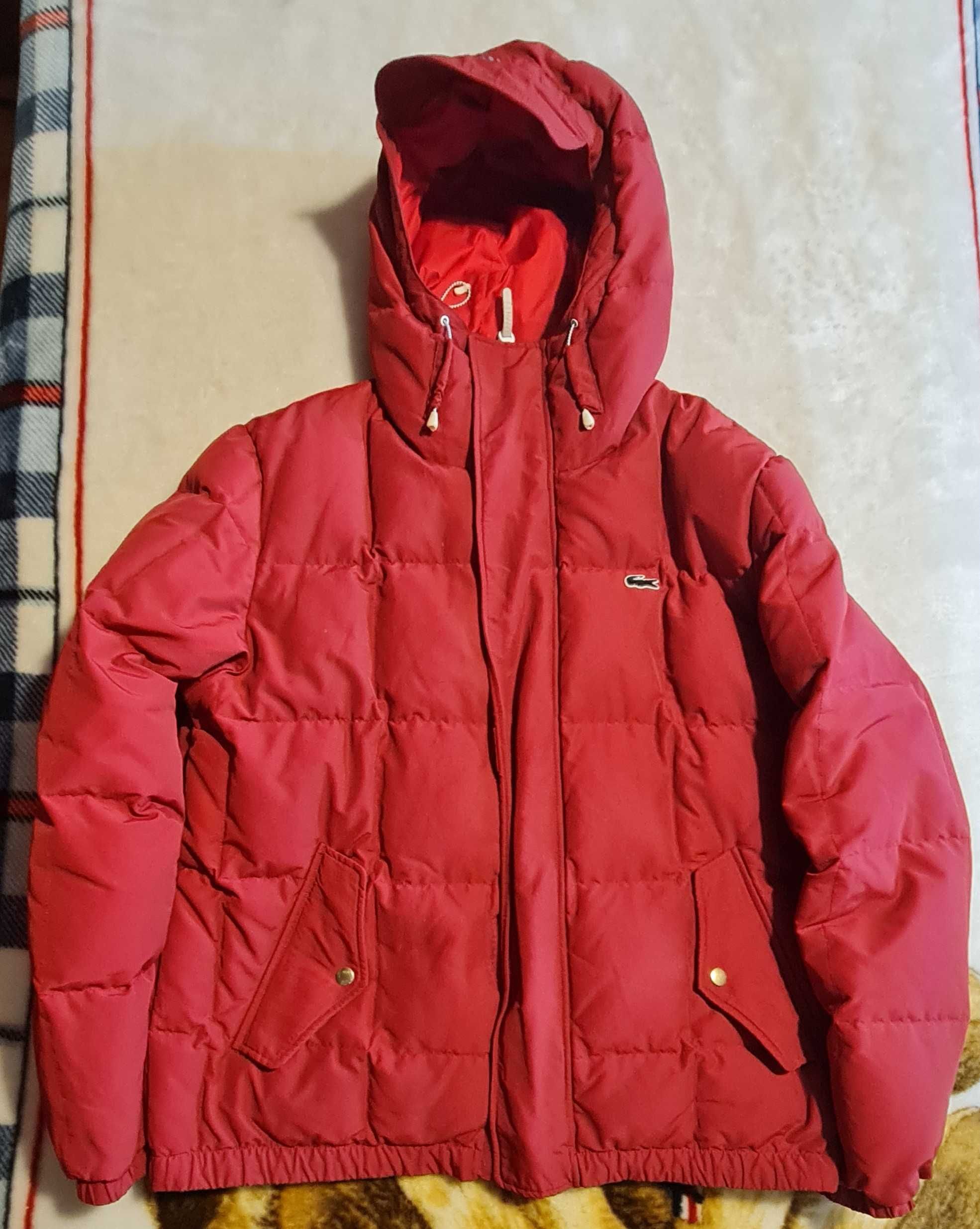 Blusão acolchoado Lacoste homem tamanho 56 (XL) vermelho