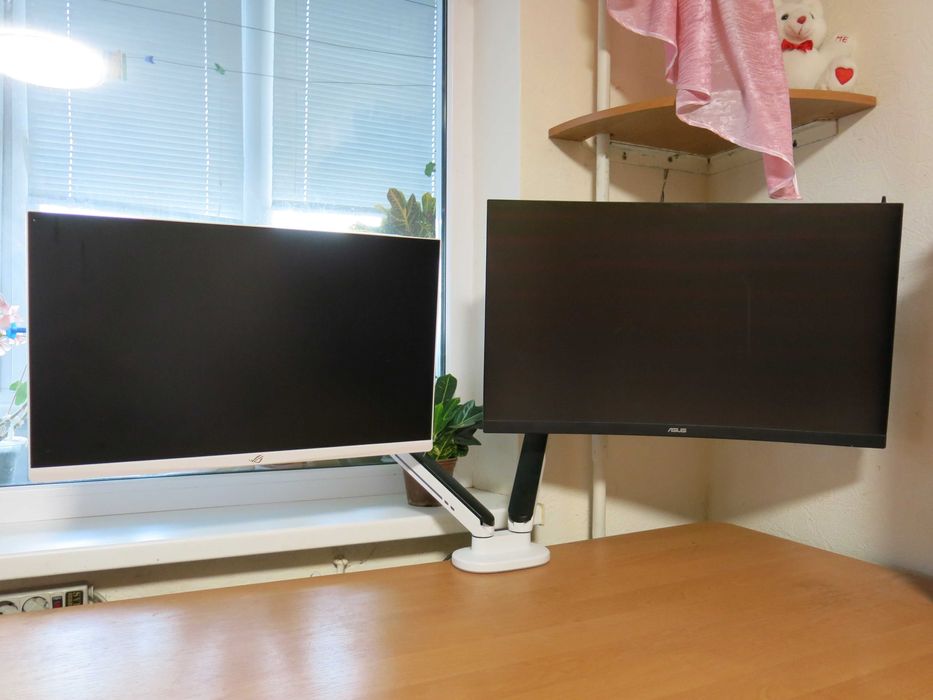 Кронштейн для двух моніторів Office Pro MA502 білий, навантаж. до 9 кг