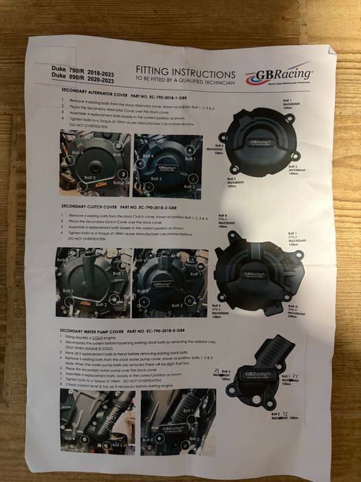 ktm duke 790 de 2018 a 2023 e ktm duke 890/R de 2020 a2023