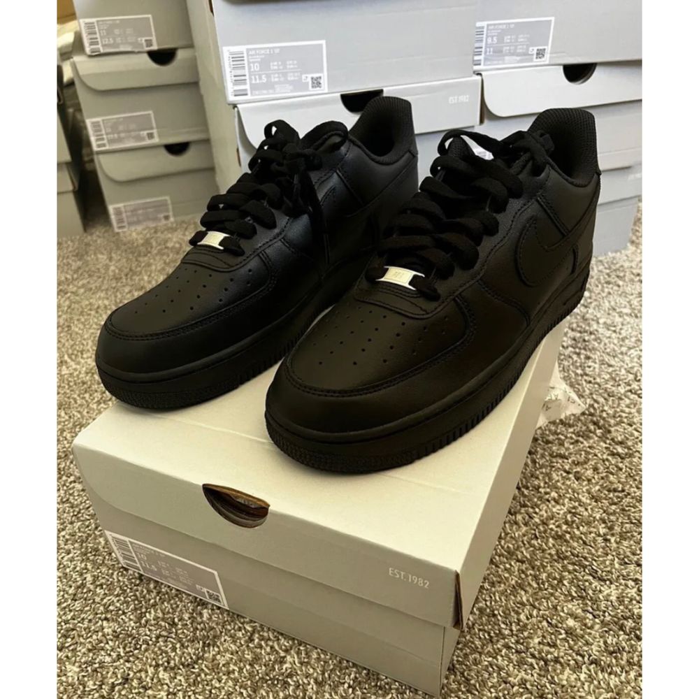 Оригинальные Кроссовки Nike Air Force 1 07 Black Original