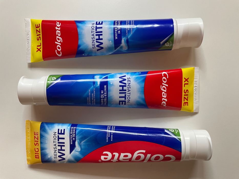 3 sztuki tubki Colgate Sensation White Pasta do Zebów